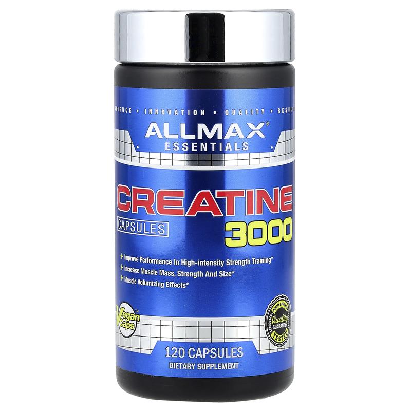 ALLMAX Creatine 3000, 120 Veggie Caps  (750 mg per Capsule)