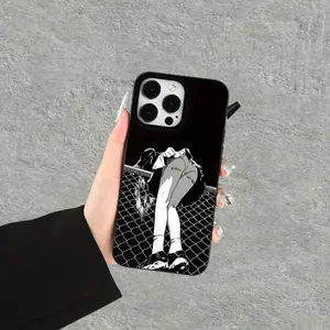 Trendy and creative anime girl pattern Apple phone case 17/16/15/14/13/12/11 Pro Max/Plus. Perfect for everyday appreciation moments.