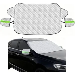 Windshield Snow Cover,  4 Layers  Weather  Windscreen Snow LCE Protector, Windproof Automotive Exterior Frost Protection, Universal for SUV RV