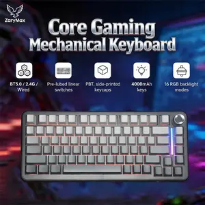 ZaryMax 82-Key Mechanical Keyboard Wired / Bluetooth / 2.4G Three-Mode Wireless RGB Backlit Long Battery Life Gaming & Office Universal Compatible with Windows/Mac