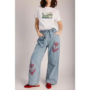 The Rinko Patch Pocket Mid Rise Jean in Denim