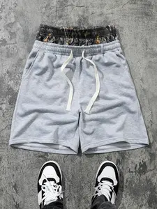 Summer Men's Casual Shorts, Streetwear Trendy Fake Two-Piece Shorts, Comfortable and Stylish, Perfect for Daily Wear