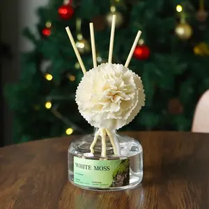 Moss Linen Amber Scented Diffuser Gift Set, 250ML Long-Lasting Fragrance, Odor Eliminator, Ideal for Small Spaces, Perfect Holiday Gift