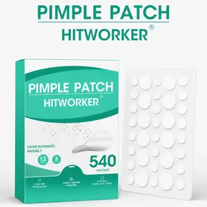 Hitworker 540 Count Hydrocolloid Pimple Patches, Ultra Thin Translucent Acne Spot Patches, 2 Sizes (8mm & 12mm), Absorb Impurities, Cover Blemishes Invisibly