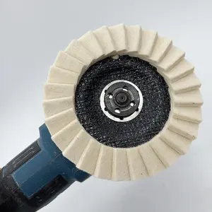 3-Piece Set 5-Inch Wool Polishing Wheel, Grinding Discs, Polishing Pads, Angle Grinder Accessories, Metal Glass Ceramic Polishing Tools