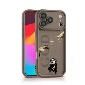 Trendy “God’s Hand” Jesus Bible Cross phone case for Apple iPhone 17/16/15/14/13/12/11 series (including Pro Max), soft shockproof case with raised edges, skin-friendly matte feel lens protection durable bumper cover