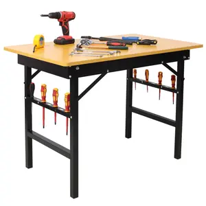 Portable Folding Work Table with Measuring Tape and Angle Finder,Portable Folding Workbench,Workshop Tool Bench,With Handle