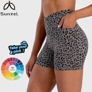 Summervibes[Limited Stock] Sunzel Hidden Butt Lifting Scrunch Biker Shorts Women with Pockets Crossover High Waist Yoga Gym Workout Tummy Control Shorts
