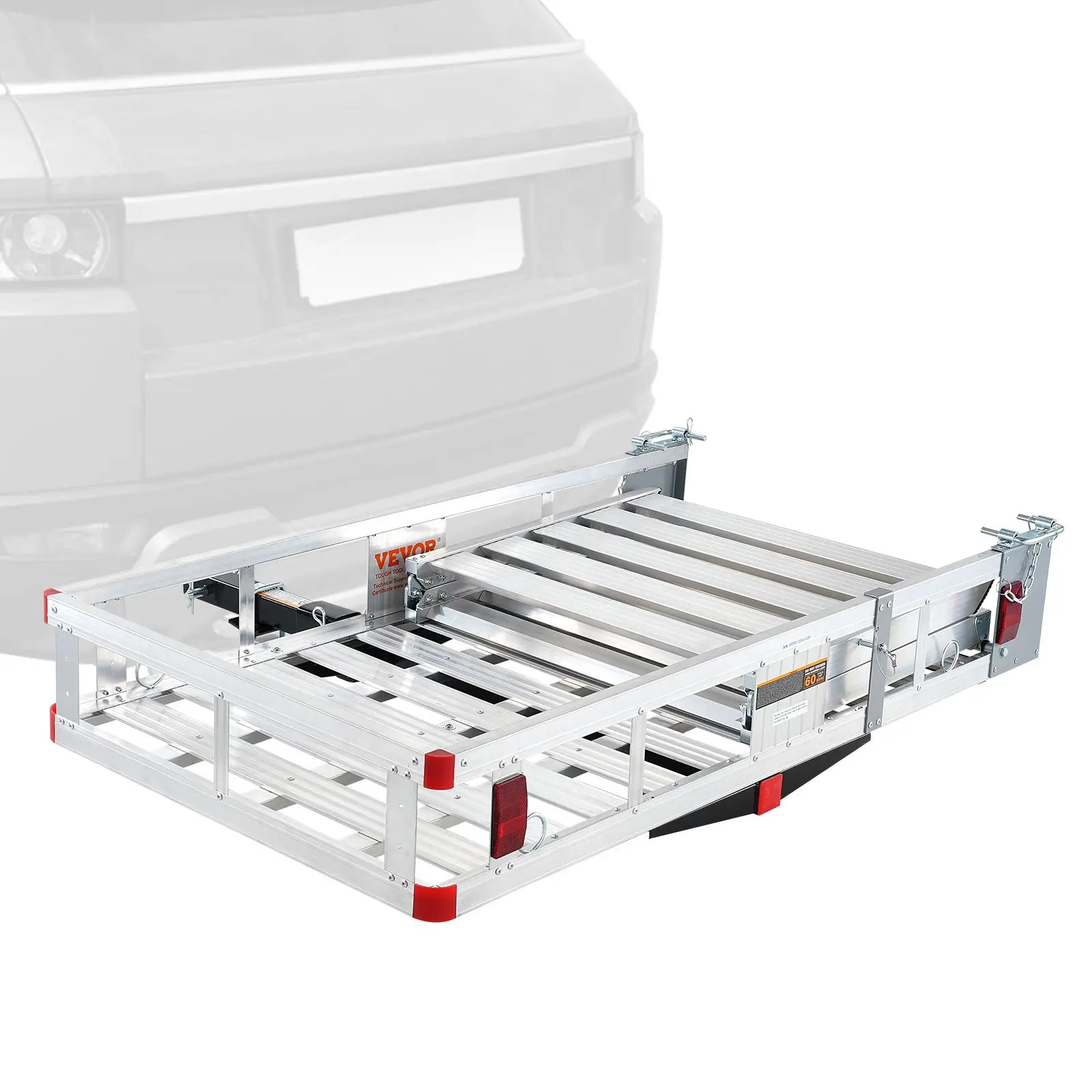 SucceBuy Hitch Mount Wheelchair Carrier 500LBS Mobility Scooter Carrier with Folding Ramp Aluminum Trailer for Truck SUV Car