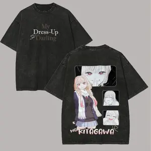 My Dress Up Darling Anime Lover Unisex Plus Size Washed T-shirt Suitable for all seasons personality Clothes Streetwear Trendy