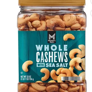 Roasted Whole Cashews with Sea Salt, 33 oz.