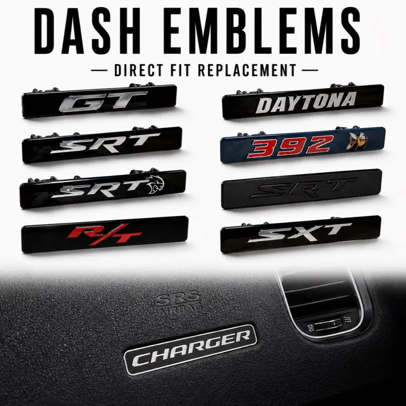Custom Charger Interior Dash Emblem Badges – SRT / 392 / Daytona / Hellcat