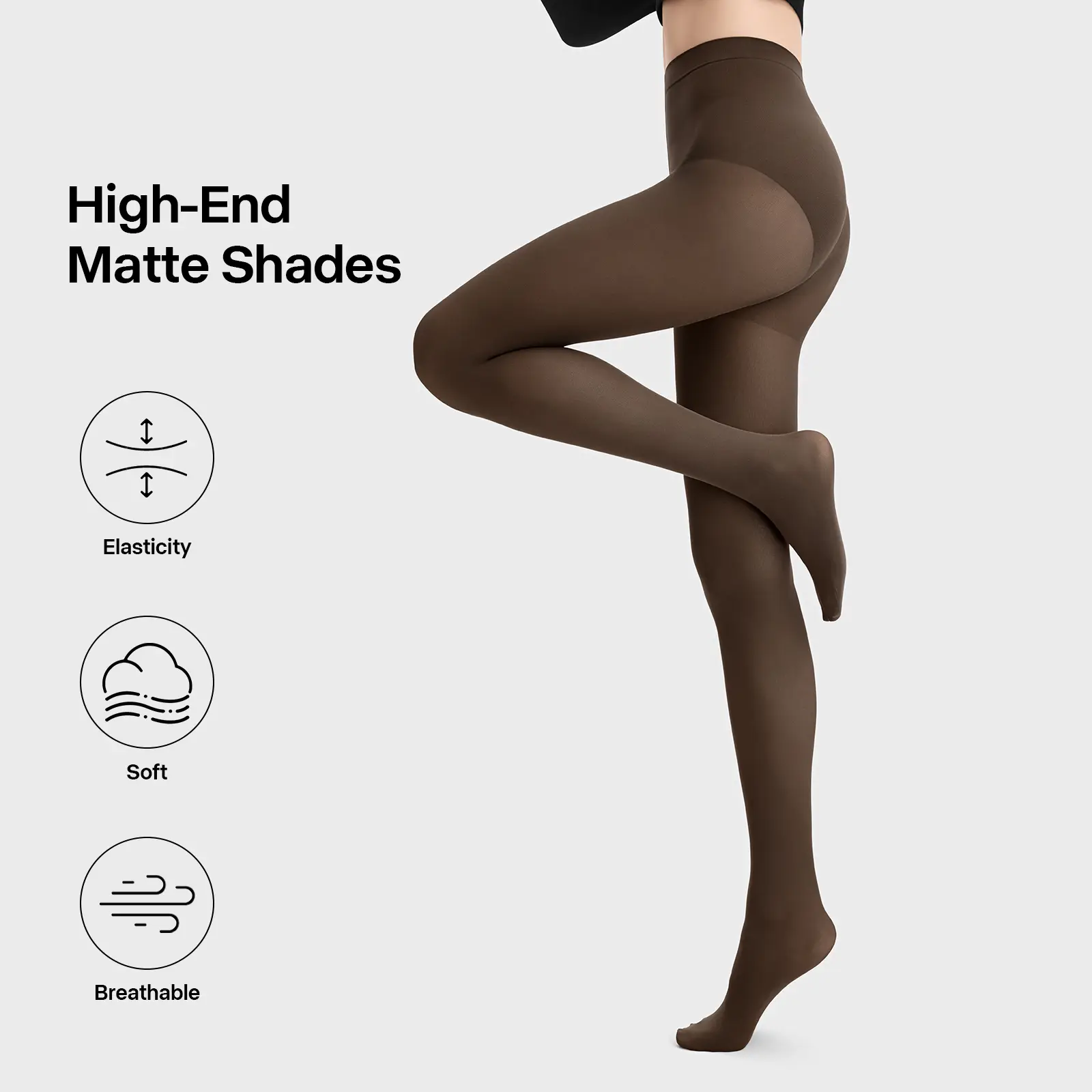 Women's Velvet Semi-Sheer Pantyhose, Snag-Resistant Tear-Proof Silky Tights, High Waist Tummy Control Butt Lift Body Shaping, Graduated Compression, Breathable Soft Stockings for Daily Wear Party Spring Summer, Navy Black Mocha Hosiery Womenswear