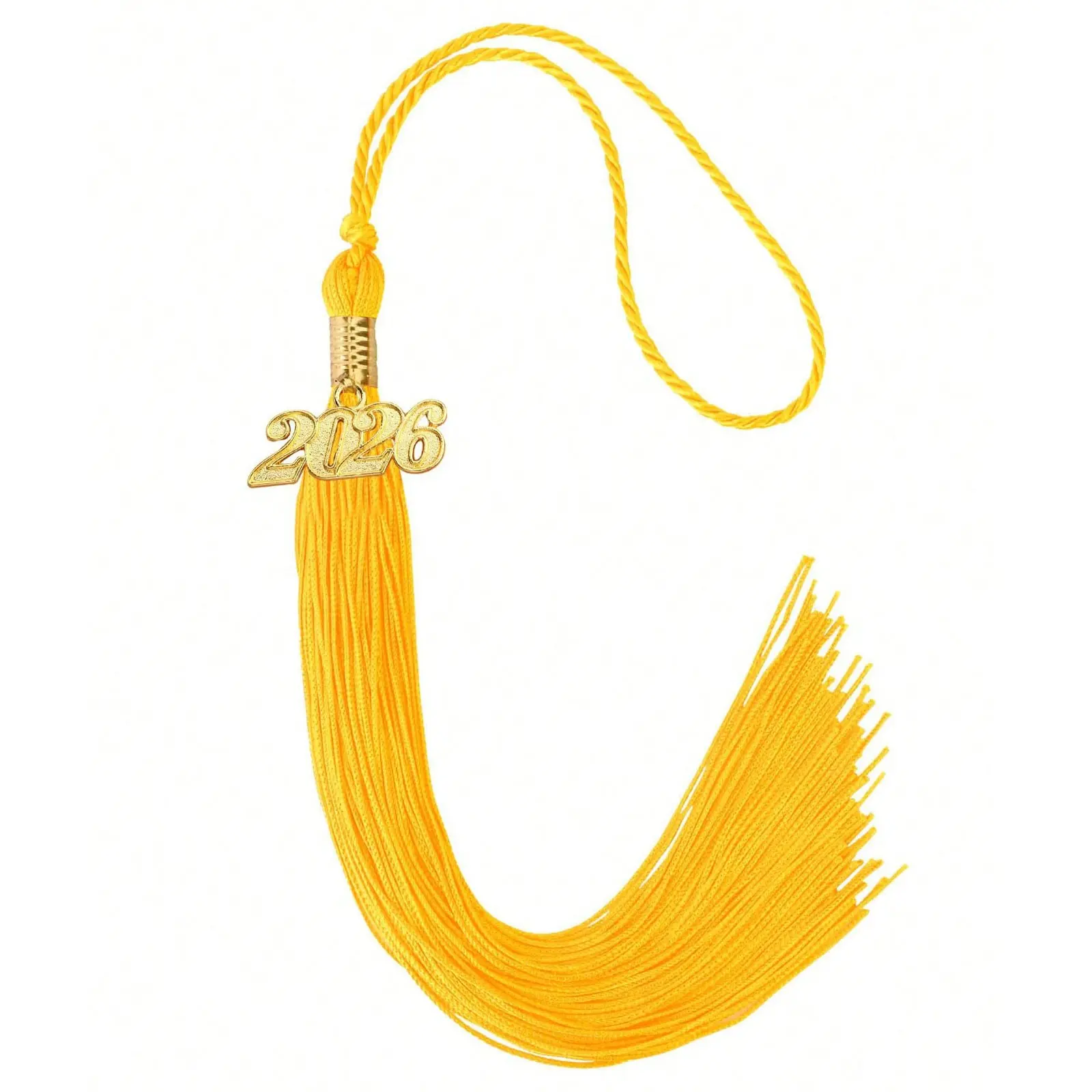 2026 Graduation Cap Tassel Set, Tassel Hat Decoration with Golden Pendant, Commemorative Cord, School Graduation Class Souvenir Gift, Graduation Accessory, Ceremony, Graduation Theme, Personalized Tassel, Fringe Trim
