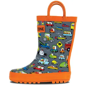 Rush Hour Kids Rain Boot - Stylish & Durable Rain Boots for Puddle Proof Fun for All Outdoor Adventures, Comfortable and Easy to Put on