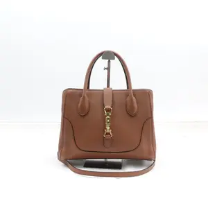 Pre-owned GUCCI Calfskin Handbag Jackie 1961 Brown T10318905