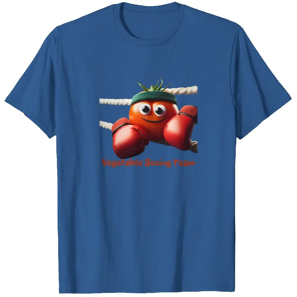 Vegetable Boxing Team 01 Graphic Tee | Funny Vegetable T-Shirt | Retro Food Unisex Cotton Shirt | Cute Y2K Streetwear | Quirky Garden Humor Tee