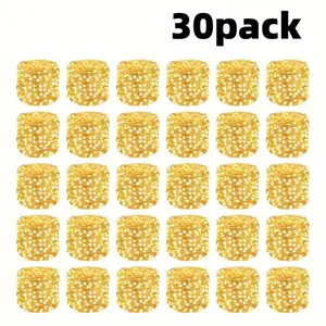 30/100Pcs Twinkle Lights Battery Operated, Three lighting modes，Festival Decorations  Mason Jars Lights Crafting, Firefly Lights DIY Decoration, Party (Warm White) Christmas Ornaments