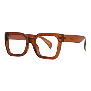 Mad Shade Bold Amber Square Frame with Clear Lens – Oversized Retro 90s Inspired Fake Glasses #27 Mad Shade Bold Amber Square Frame with Clear Lens – Oversized Retro 90s Inspired Fake Glasses #27