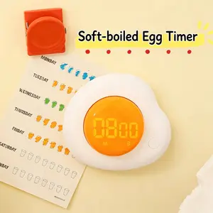 Magnetic Egg Timer Refrigerator Magnet, Creative Cartoon Design Reminder, Cooking and Sports Stopwatch, Fun Kitchen Accessory