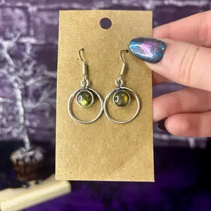 Labradorite Earrings 925 Sterling Silver