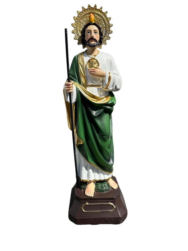 San Judas Statue, High-Quality and Detailed Religious Decoration for Shelf, Mantle or Altar Gift Standing