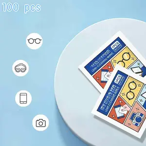 Cleaning Wipes, 100pcs/pack Lens Cleaning Wipes, Phone Screen Cleaning Wipes, Portable Cleaning Supplies for Home & Travel