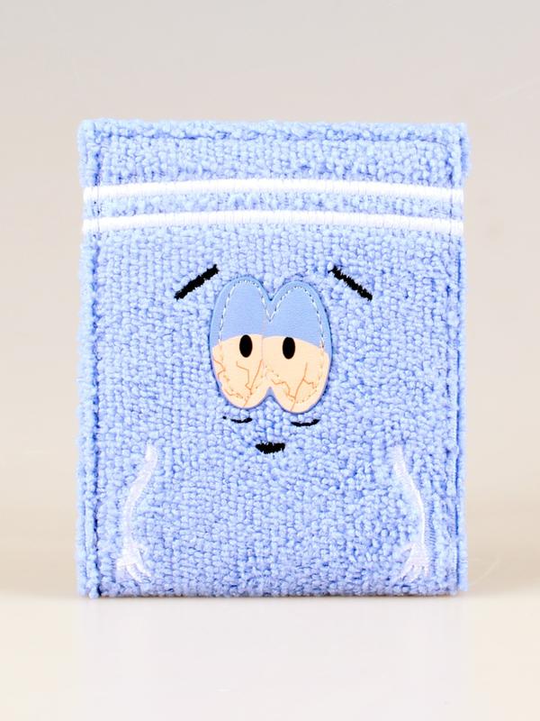 Blue Towel Cloth High-Quality Men's Two-Fold Wallet, Fashion Personalized Card Holder, ID Window, Stylish and Durable