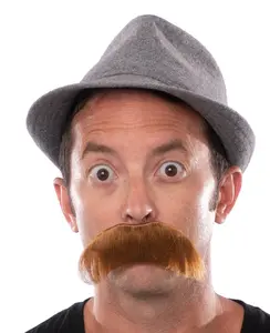 Walrus Mustache Plush and Hairy Full Cowboy Costume Mustache Stick On