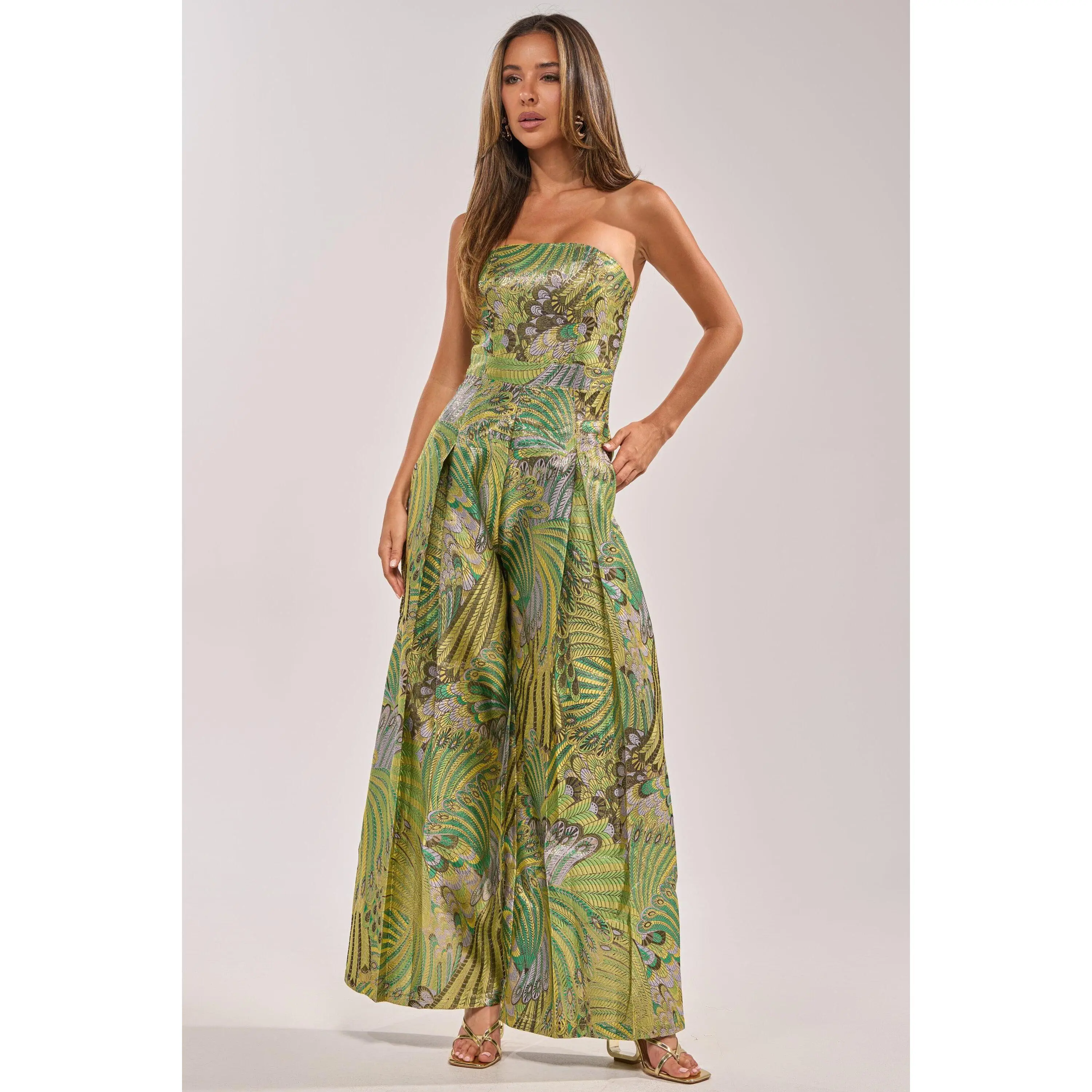 NO ONE LIKE ME PRINTED JUMPSUIT IN GREEN