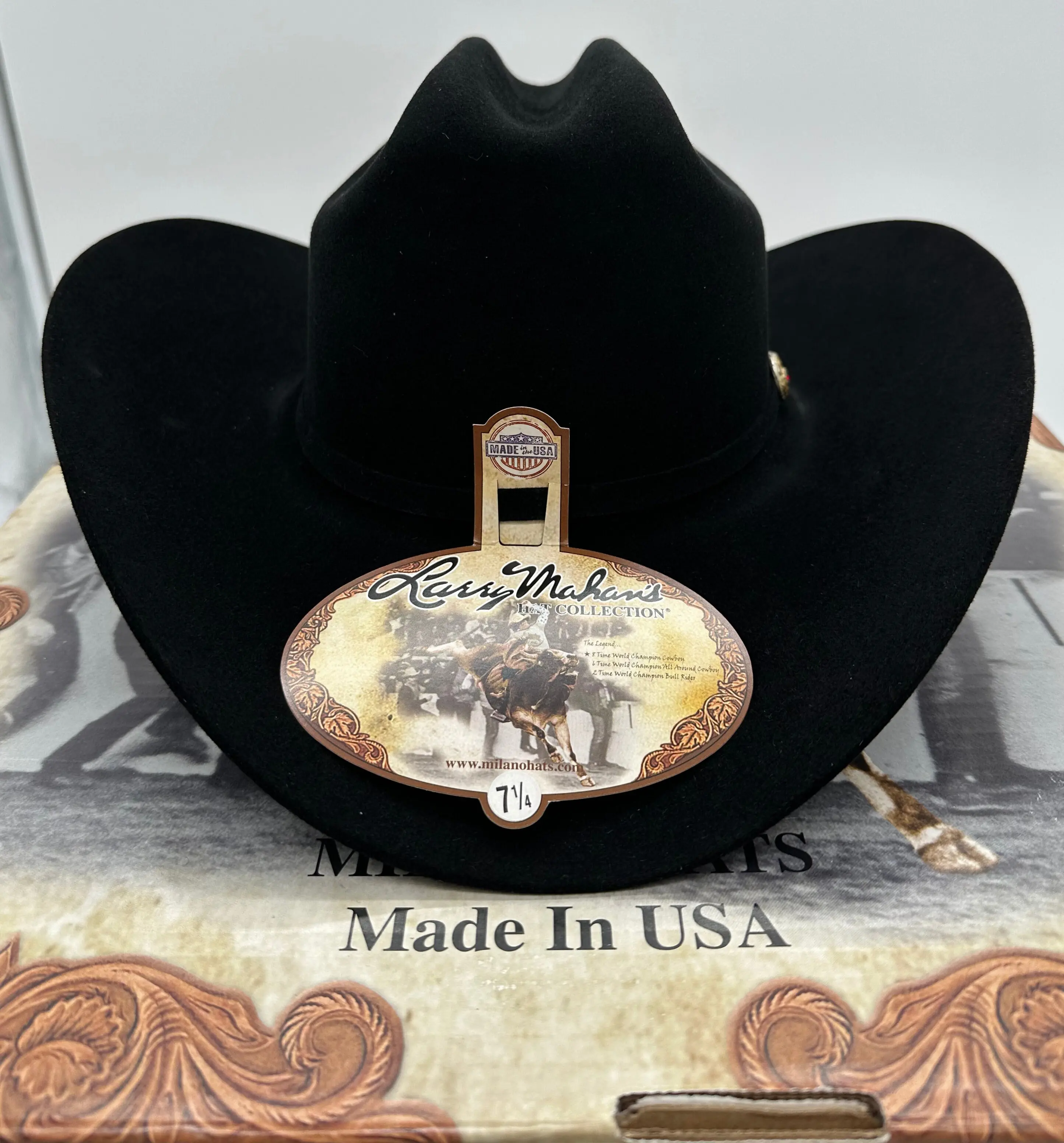 100x TEJANA FELT HAT LARRY MAHAN