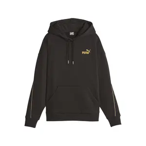 PUMA Womens Essentials+ Minimal Gold Hoodie Casual Outerwear Casual - Black