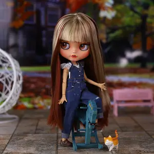 ICY DBS Blyth 1/6 Doll 30cm Series Tan Skin Matte Face Official Makeup Color Hair BJD Doll Set SD