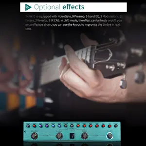 M-VAVE Original Tank-G Guitar Multi-Effects Pedal 36 Presets 9 Preamp Slots 8 IR Cab Slots 3 Modulation/Delay/Reverb Effects