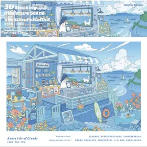 Weather Family Vol. 16 the wind's Ballad diy gift scene stickers large size 4-Pack set