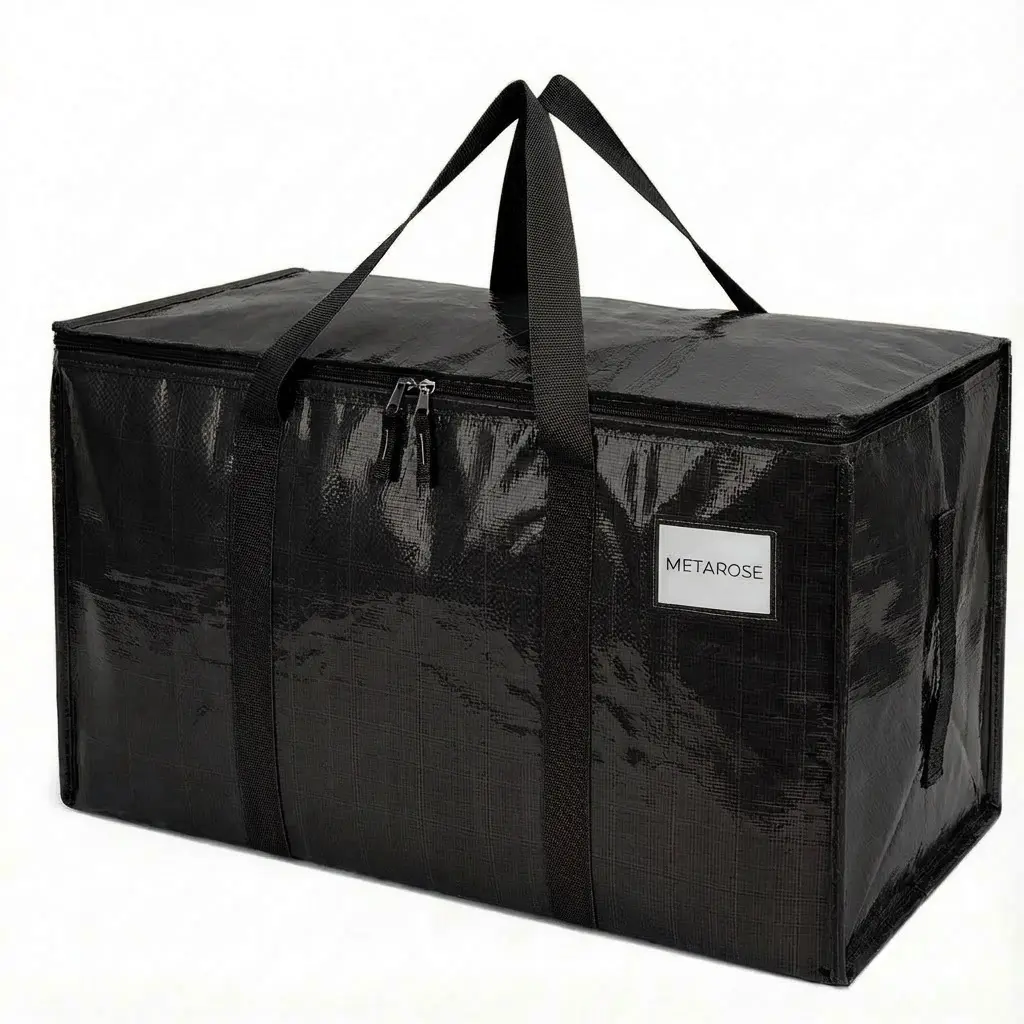 Large Capacity PP PE Fabric Moving Bags, Waterproof Lightweight Foldable Storage Tote Organiser - Heavy Duty Household Luggage for Home Organization, Clothes Storage, Water Proof, Multi-Purpose Storage Bags