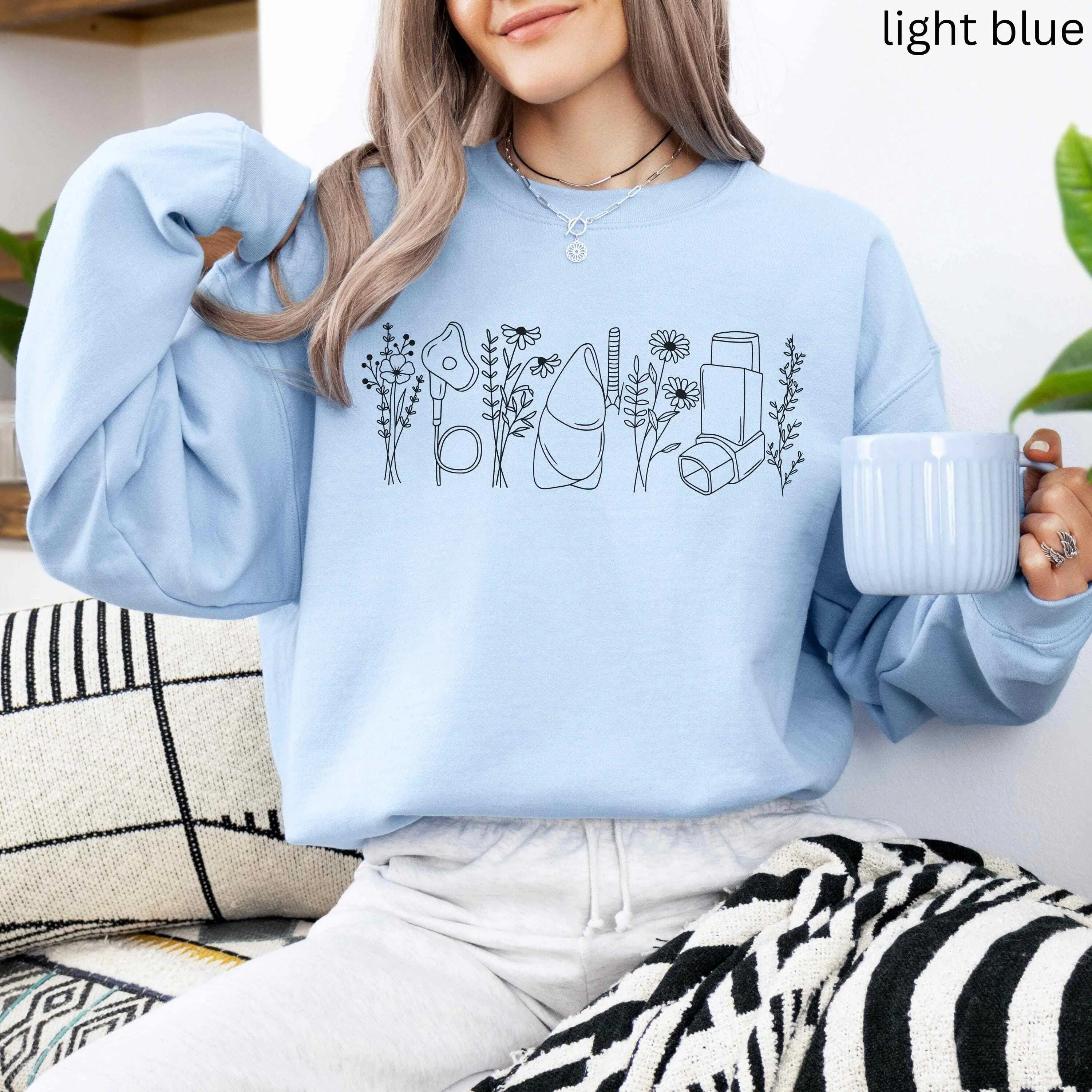 Respiratory Therapist T-SHIRT /  Sweatshirt, Respiratory Nurse , Asthma Respiration Lung Therapy Doctor shirt, RT Pulmonologist tee Cotton Fabric