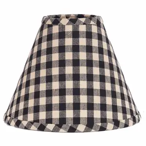 Heritage House Check Lampshade 12" Regular Clip Black