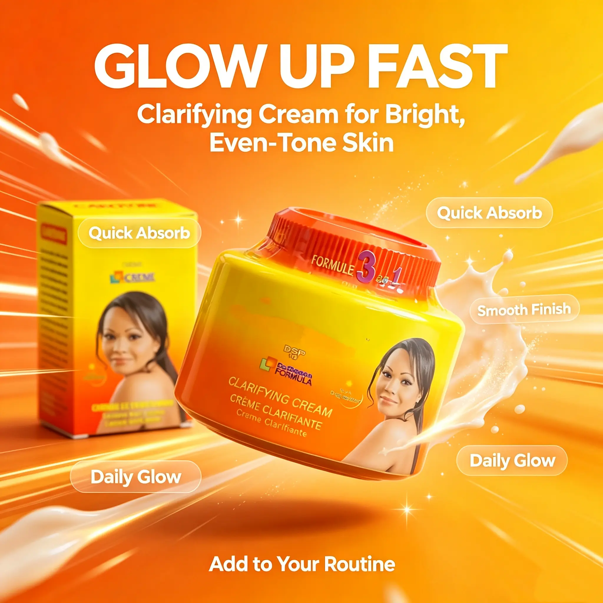 Hydrating Clarifying Body Cream | Revitalize Dull Skin, Even Out Complexion, Great For Daily Body Care At Home