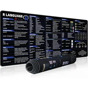 Shortcuts  Pad for R -Extended Large Cheat Sheet Mousepad PC Office Spreadsheet Keyboard  Mat Non-Slip Stitched  80x30x0.2 cm 0484
