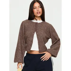 Dawsen Button Down Cardigan Brown