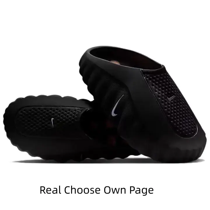 Dark Street Daily Slide Footwear For All Genders, Jet Black Smooth EVA Perforated Insole, Lightweight Flexible Water-resistant Thick Wave Sole