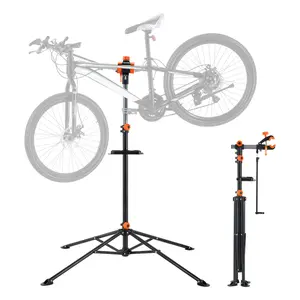 VEVOR Bike Repair Stand, 80 lbs Heavy-duty Steel Bicycle Repair Stand, Adjustable Height Bike Maintenance Workstand with Magnetic Tool Tray Telescopic Arm, Foldable Bike Work Stand for Home, Shops