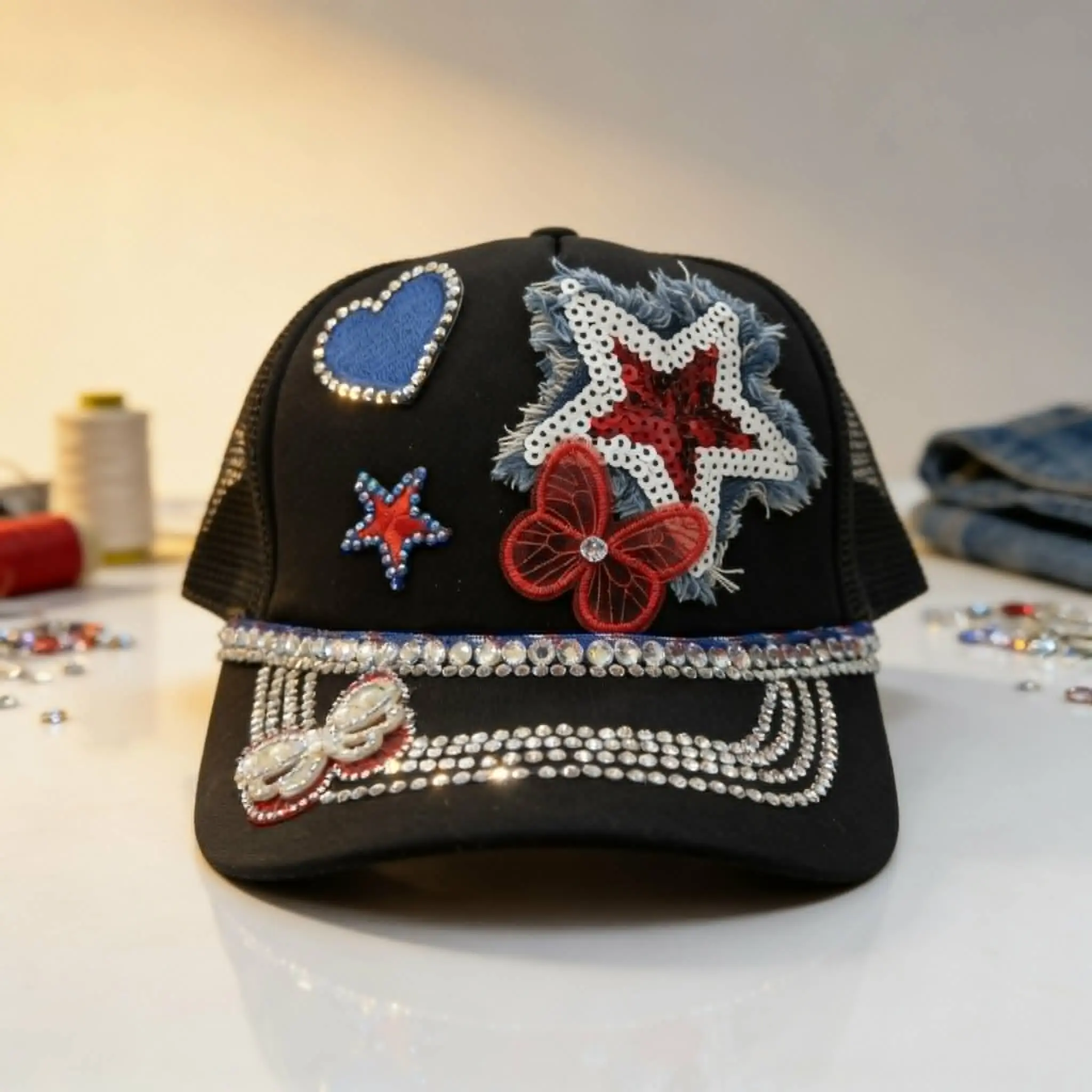 Stars & Shine Rhinestone Trucker Hat