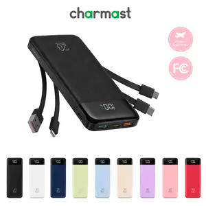 Charmast 20,000mAh Ultra-Slim Power Bank & Portable Charger – 20W Fast Charging with Built-in Cables for Smartphones, Tablets & USB-C Devices – Travel-Friendly Rechargeable Battery Pack, Black Compact Digital Gadget   #DealsForYouDays