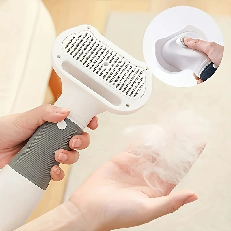 2-in-1 Pet Grooming Hair Dryer for Dogs, Electric Powered, 110V-130V, TPU Body, Includes 2 Replaceable Nozzles, US Plug