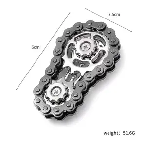 Gear Stress Relief Chain Toy, Fidget Spinner Handheld Gadget, Technology Finger Play Accessory, Time Passer Tool