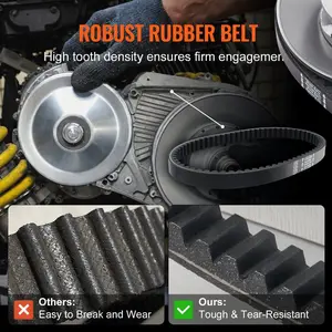 VEVOR Go-Kart Torque Converter, 3/4 Go-Kart Clutch Kit, 30 Series Asymmetrical Driver Pulley Replacement with Drive Belt, for 2-8 HP Small Engines, Replace Comet 219552, Manco 5957, Yerf Dog Q43201W