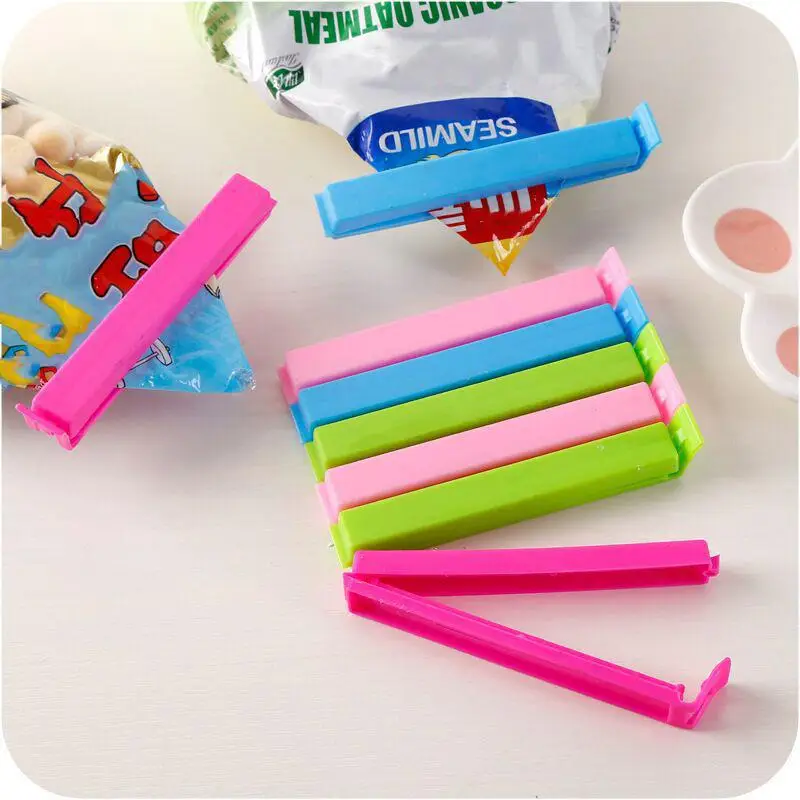 Random Color Food Sealing Clip, 5/20/50pcs Portable Durable Multi-purpose Snack Sealing Clip, Kitchen Food Storage Sealing Clip, Kitchen Food Storage