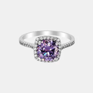 【#293】Synthetic Moissanite RING - Elegant Wedding/Engagement Jewelry, Fashionable Anniversary Gift for Women, Stylish Valentine's Day Surprise springtok springtok